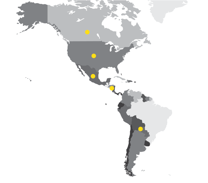 Map of the Americas